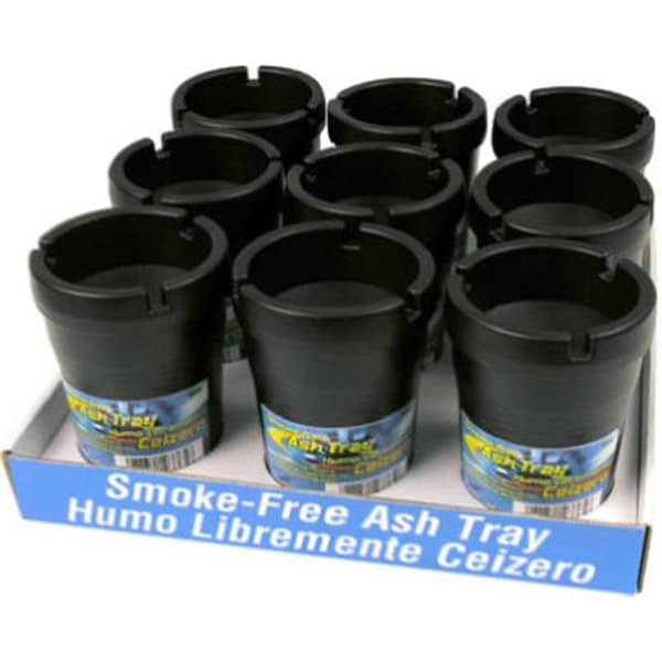 Unique Accessories Unique Accessories 93365D Smokeless Ashtray Counter Display; Black - Pack Of 9 126788 - main